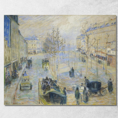Boulevard Rochechouart 1880 Camille Pissarro cps15 quadro stampato su tela