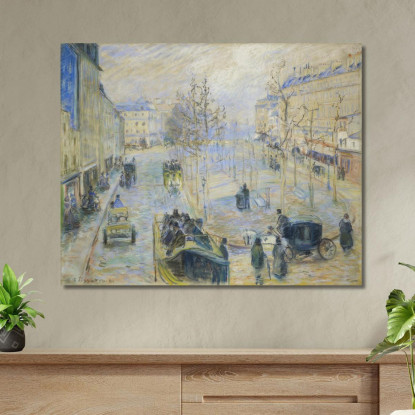 Boulevard Rochechouart 1880 Camille Pissarro cps15 quadro stampato su tela