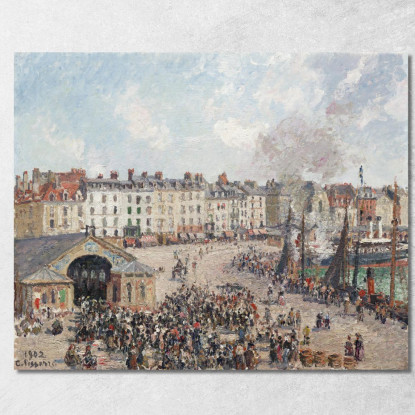 Mercato Del Pesce 1902 Camille Pissarro cps25 quadro stampato su tela