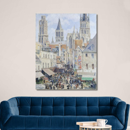 Drogheria Street Rouen 1898 Camille Pissarro cps29 quadro stampato su tela