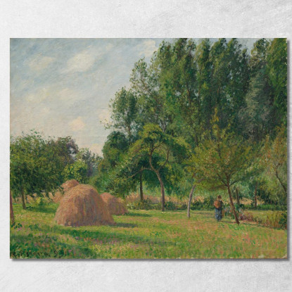 Eragny Del Mattino Nei Pagliai Camille Pissarro cps33 quadro stampato su tela