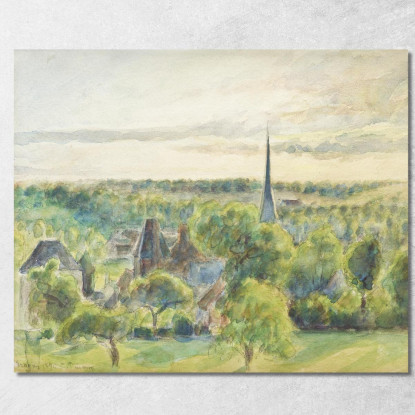 Paesaggio A Eragny 1890 Camille Pissarro cps37 quadro stampato su tela