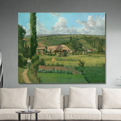 Paesaggio A Les Pâtis Pontoise 1868 Camille Pissarro cps38 quadro stampato su tela
