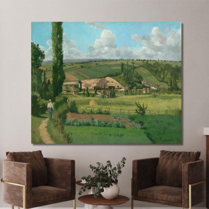 Paesaggio A Les Pâtis Pontoise 1868 Camille Pissarro cps38 quadro stampato su tela