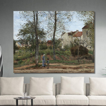 Paesaggio A Louveciennes Autunno 1870 Camille Pissarro cps39 quadro stampato su tela