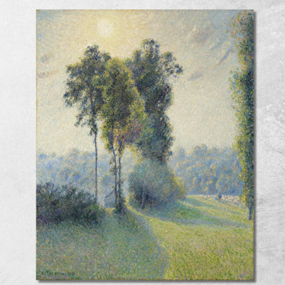 Paesaggio A Saint-Charles Vicino A Gisors Tramonto 189 Camille Pissarro cps40 quadro stampato su tela