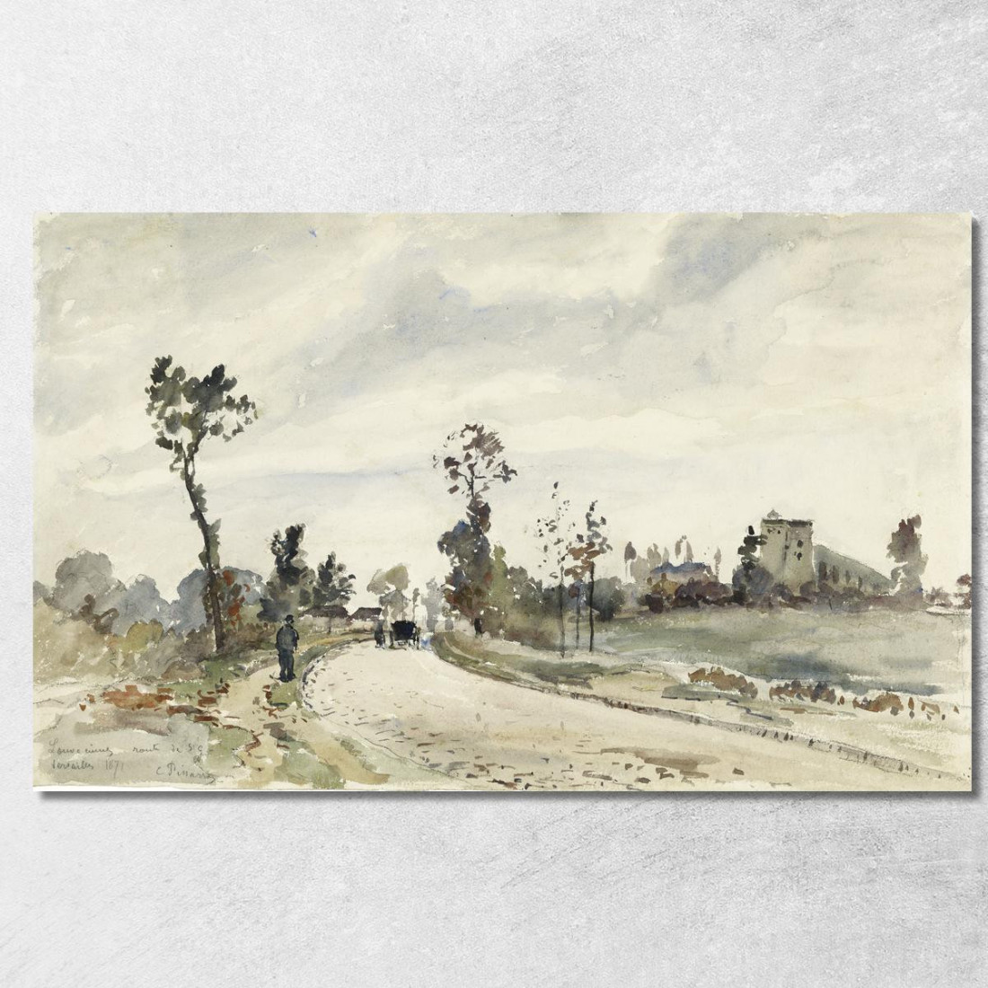 Louveciennes Route De Saint-Germain 1871 Camille Pissarro cps43 quadro stampato su tela