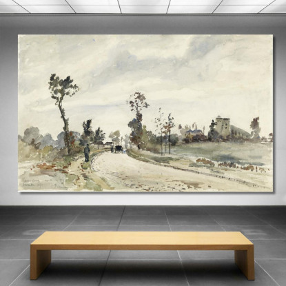 Louveciennes Route De Saint-Germain 1871 Camille Pissarro cps43 quadro stampato su tela