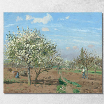 Frutteto In Fiore Louveciennes 1872 Camille Pissarro cps45 quadro stampato su tela