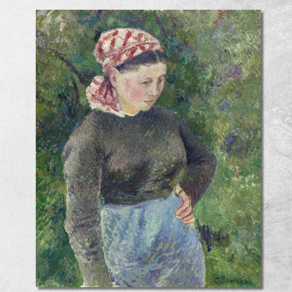 Contadina 1880 Camille Pissarro cps50 quadro stampato su tela