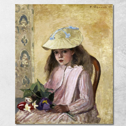Ritratto Della Figlia Dell'Artista 1872 Camille Pissarro cps59 quadro stampato su tela