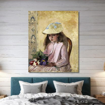 Ritratto Della Figlia Dell'Artista 1872 Camille Pissarro cps59 quadro stampato su tela