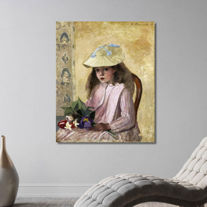 Ritratto Della Figlia Dell'Artista 1872 Camille Pissarro cps59 quadro stampato su tela
