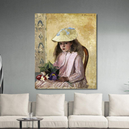 Ritratto Della Figlia Dell'Artista 1872 Camille Pissarro cps59 quadro stampato su tela