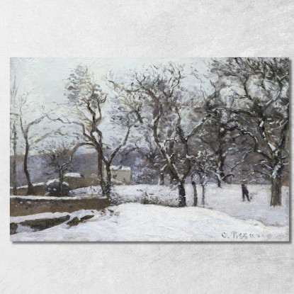 Neve A Louveciennes Intorno Al 1870 Camille Pissarro cps65 quadro stampato su tela