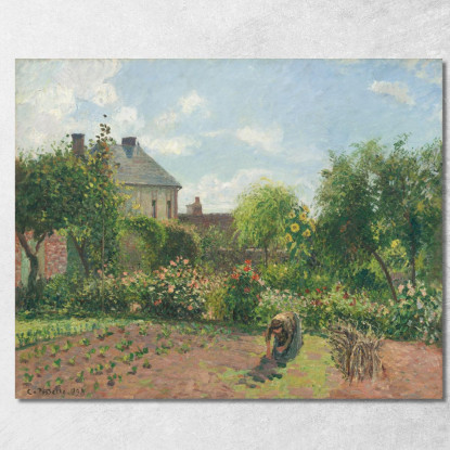 Il Giardino Dell'Artista A Eragny 1898 Camille Pissarro cps67 quadro stampato su tela