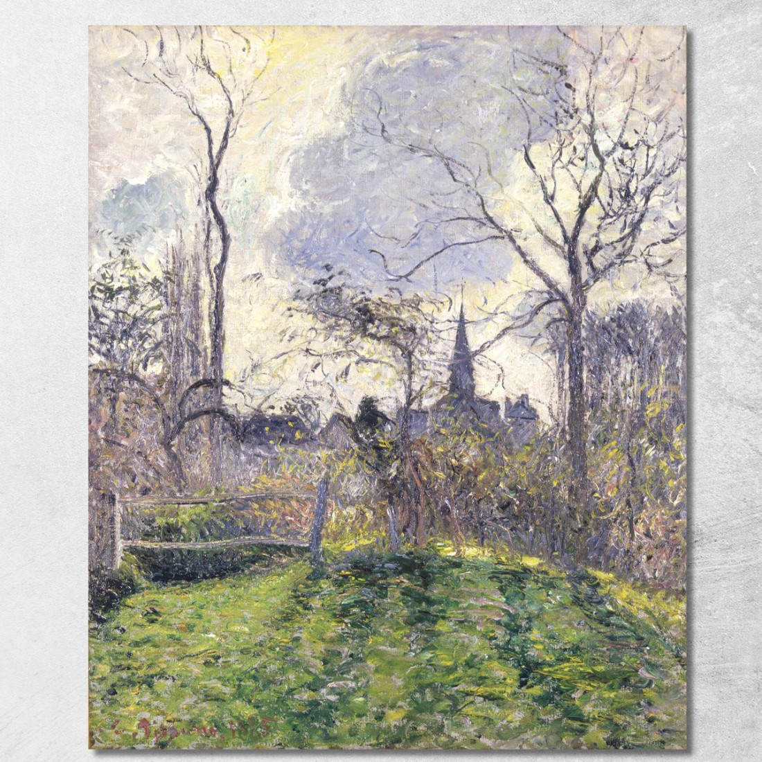 Il Campanile Di Bazincourt 1885 Camille Pissarro cps71 quadro stampato su tela