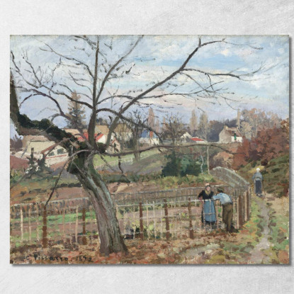 La Recinzione 1872 Camille Pissarro cps75 quadro stampato su tela