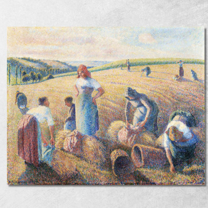 Le Spigolatrici 1889 Camille Pissarro cps80 quadro stampato su tela