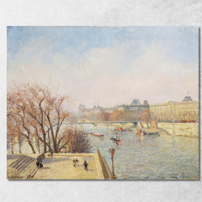 La Luce Del Sole Mattutino Del Louvre 1901 Camille Pissarro cps87 quadro stampato su tela