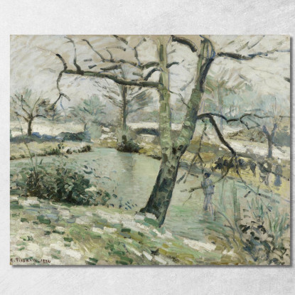 L'Effetto Invernale Dello Stagno Di Montfoucault 1874 Camille Pissarro cps89 quadro stampato su tela