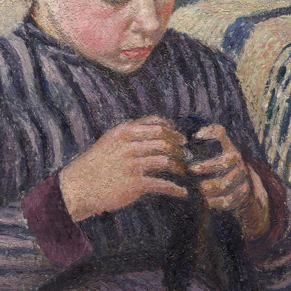 Donna Rammendo 1895 Camille Pissarro cps106 quadro stampato su tela