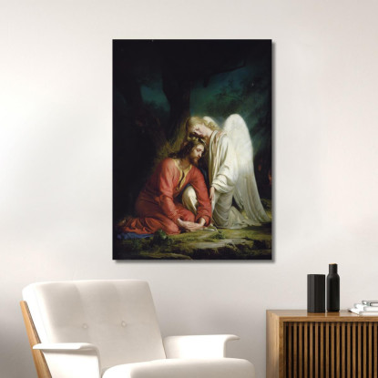 Cristo Al Getsemani Carl Bloch cbl5 quadro stampato su tela
