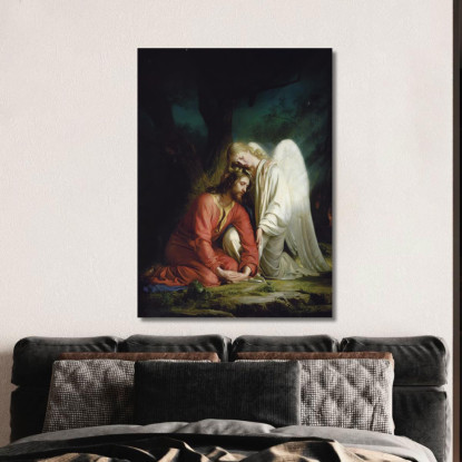 Cristo Al Getsemani Carl Bloch cbl5 quadro stampato su tela