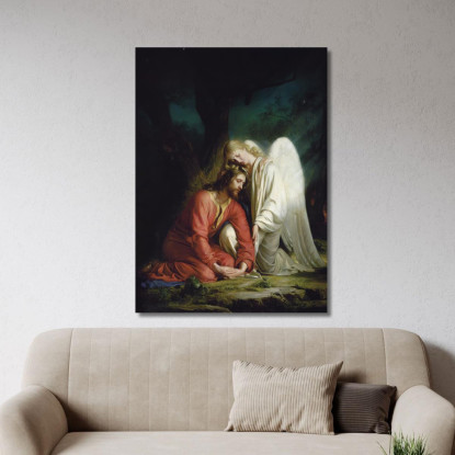 Cristo Al Getsemani Carl Bloch cbl5 quadro stampato su tela