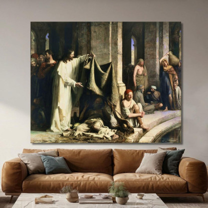Guarigione Di Cristo Alla Piscina Di Betesda Carl Bloch cbl7 quadro stampato su tela