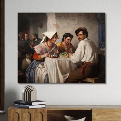 In Un'Osteria Romana Carl Bloch cbl19 quadro stampato su tela