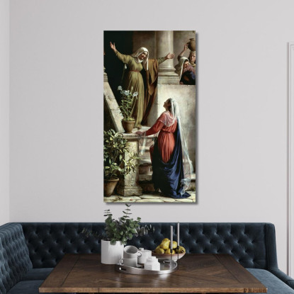 Maria Ed Elisabetta Carl Bloch cbl22 quadro stampato su tela