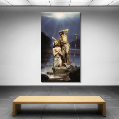 Il Battesimo Di Cristo Carl Bloch cbl28 quadro stampato su tela