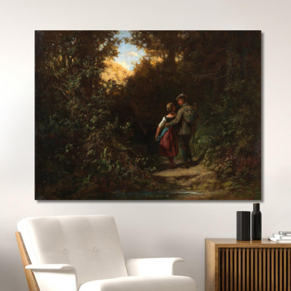 Durante Il Gioco Cammina Carl Spitzweg csp3 quadro stampato su tela