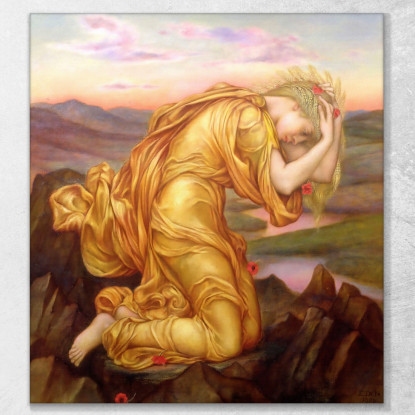 Demetra In Lutto Per Persefone Evelyn De Morgan emg13 quadro stampato su tela