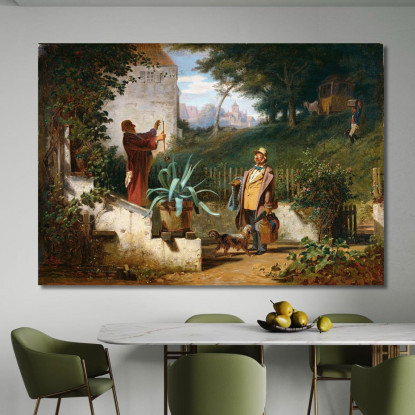 Amici D'Infanzia Carl Spitzweg csp8 quadro stampato su tela