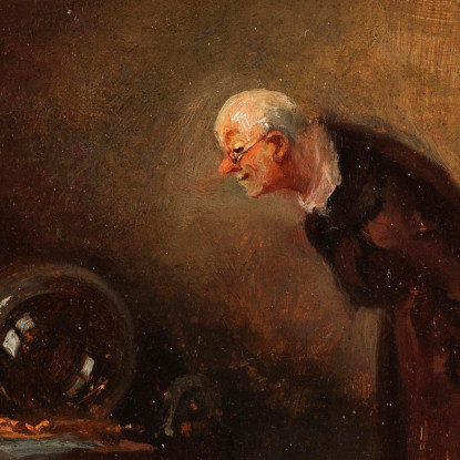 Der Alchemist Chemicus Carl Spitzweg csp9 quadro stampato su tela