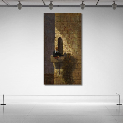 Lo Studente Nel Centro Di Detenzione Carl Spitzweg csp16 quadro stampato su tela