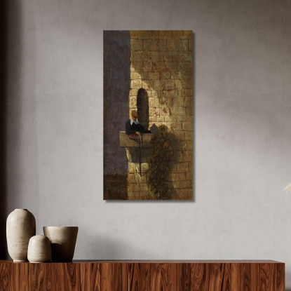 Lo Studente Nel Centro Di Detenzione Carl Spitzweg csp16 quadro stampato su tela