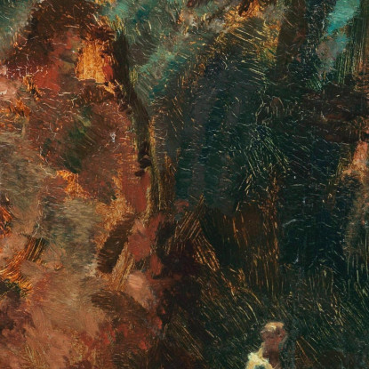 La Lattaia Sul Ponte Pedonale Nel Bosco Carl Spitzweg csp19 quadro stampato su tela