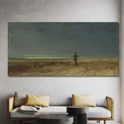 Paesaggio Piatto Con Spaventapasseri Carl Spitzweg csp24 quadro stampato su tela