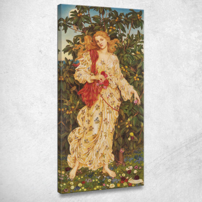Flora Evelyn De Morgan emg16 quadro stampato su tela