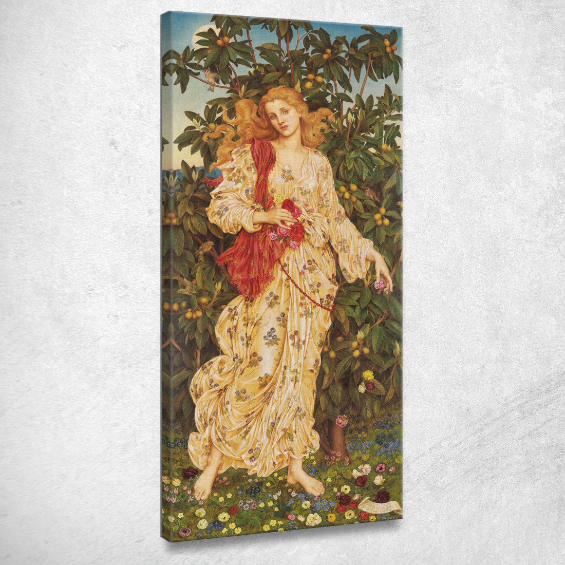 Flora Evelyn De Morgan emg16 quadro stampato su tela
