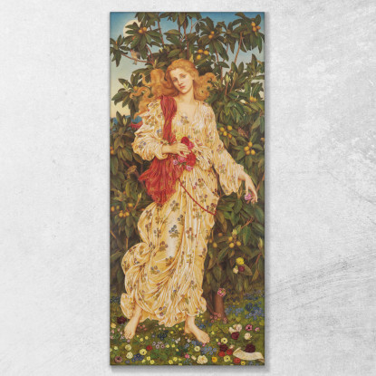 Flora Evelyn De Morgan emg16 quadro stampato su tela