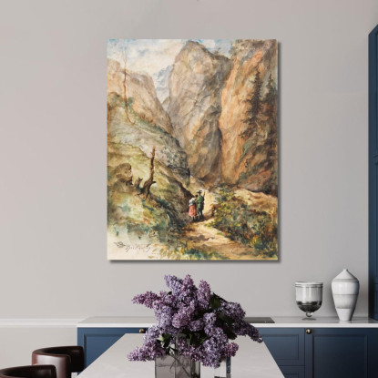 Cacciatori E Ragazze Carl Spitzweg csp35 quadro stampato su tela