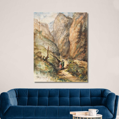 Cacciatori E Ragazze Carl Spitzweg csp35 quadro stampato su tela