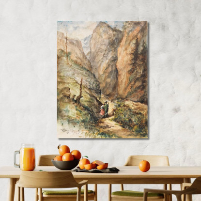 Cacciatori E Ragazze Carl Spitzweg csp35 quadro stampato su tela