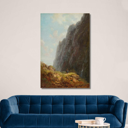 Montagna E Lattaia Lungo Un Tortuoso Sentiero Di Pietra Carl Spitzweg csp41 quadro stampato su tela