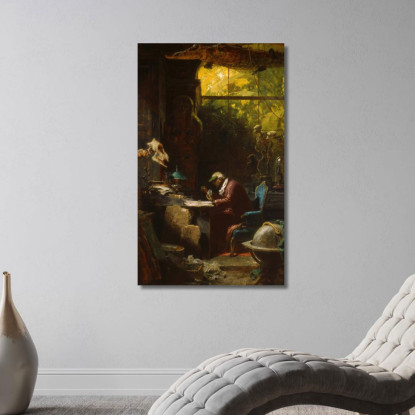 Studioso Di Scienze Naturali Carl Spitzweg csp46 quadro stampato su tela
