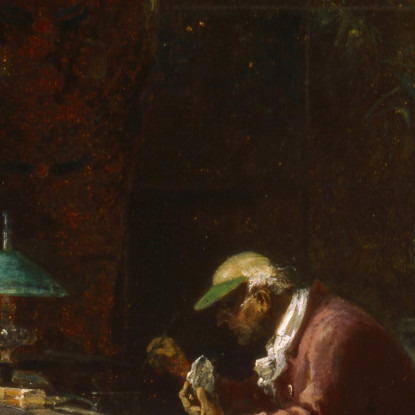 Studioso Di Scienze Naturali Carl Spitzweg csp46 quadro stampato su tela